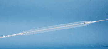 Image: The Passeo-35 HP 0.9 mm PTA balloon (Photo courtesy of BIOTRONIK). Image: The Passeo-35 HP 0.9 mm PTA balloon (Photo courtesy of BIOTRONIK).